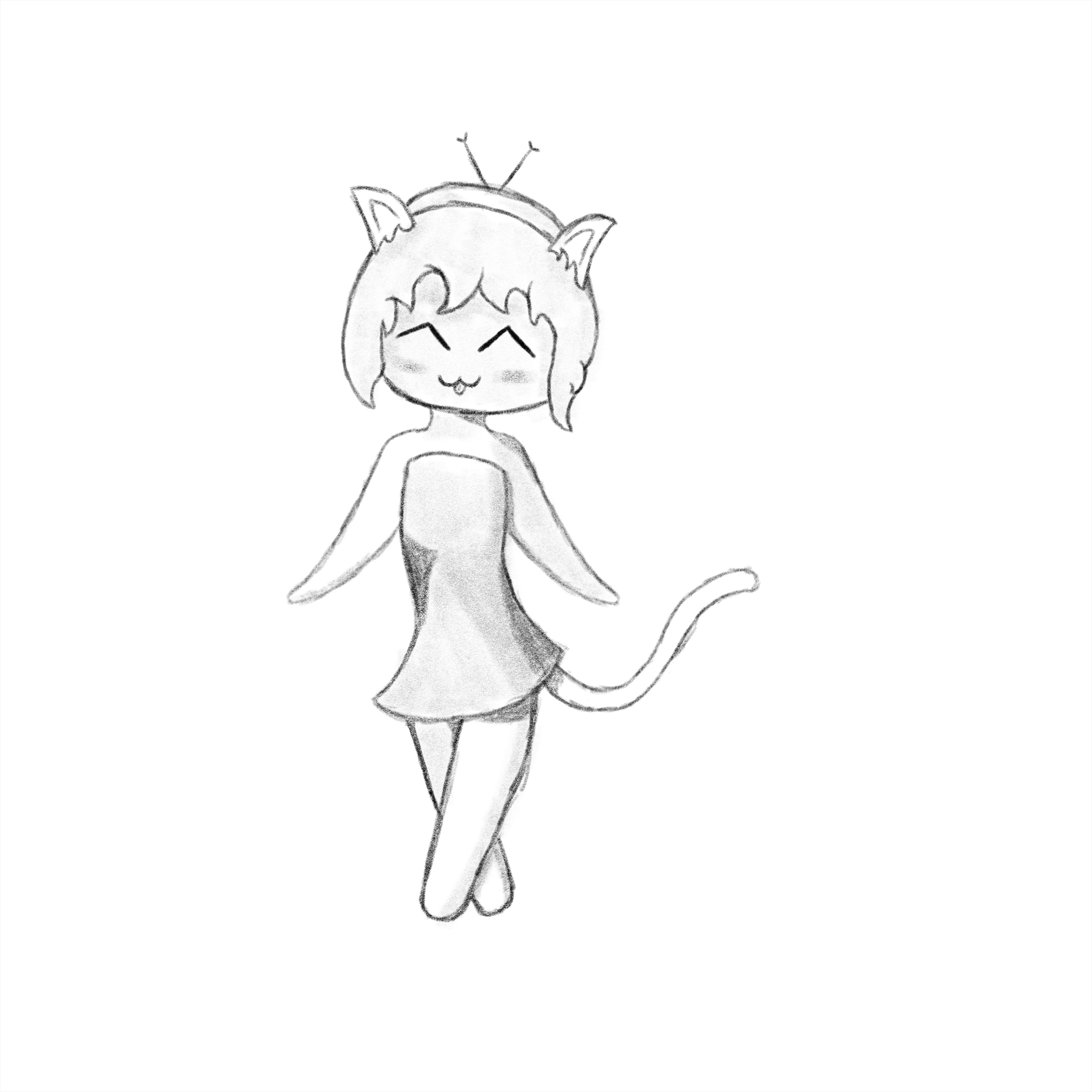 Happy Cat Girl